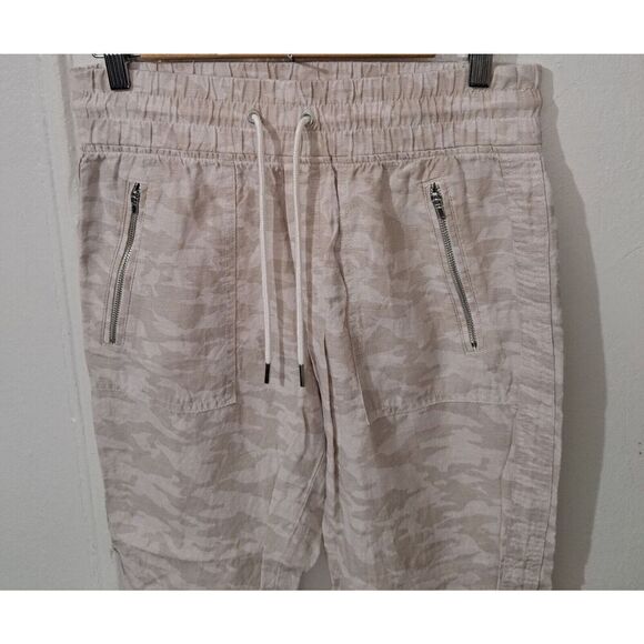 ATHLETA CABO TIDE Linen Jogger Womens Size 4 Pants beige Camouflage Neutral - Picture 2 of 11